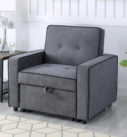Canapé-lit futon pliant 1 place en tissu de haute qualité, nouveau, avec mousse et ressorts ensachés