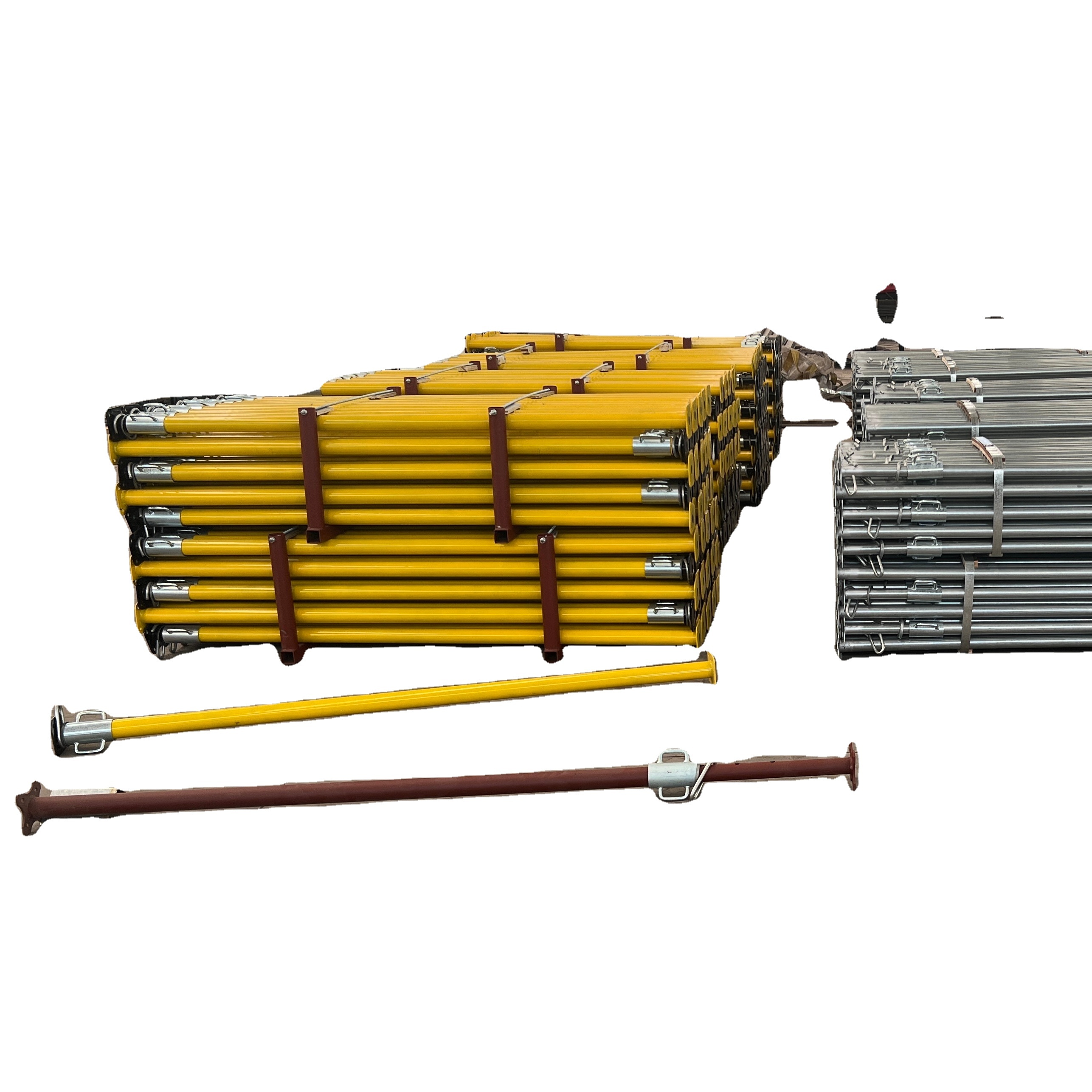 Etai Telescopique Poteau de Support de Cric D'armoire avec Sac, Cric Élévateur Réglable de 30 à 290 Cm avec Base Fixe, Outils Télescopiques à Troisième Main pour L'installation D'armoires(2Green,L