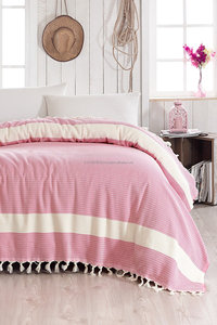 Lidya Turkish <b>Throw</b> Cotton Blanket Variety - Picnic or Beach Blanket, Bed Cover, Multiple Use Classic Collection <b>Throw</b> Blanket - Product Image 4