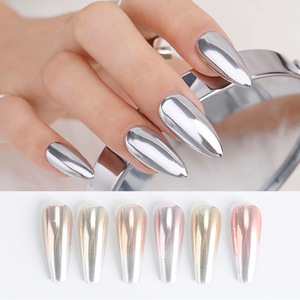 Polvo de Uñas en Oferta, Dos Colores, Efecto Láser Sólido, Polvo Brillante para Uñas con Efecto Cromo Espejo - Product Image 1