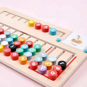 Jouets en bois Montessori pour enfants EDULAND, jouets d'apprentissage de l'alphabet, jeu de puzzle de correspondance de couleurs et de formes, jeu de <span class=keywords><strong>logique</strong></span> - Product Image 5