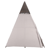 Luxuriöses PE-Rattan-Teepee-Sonnenbett, dreieckiges Schattenzelt, Lounge-Bett, Outdoor-Korb-Tagesbett