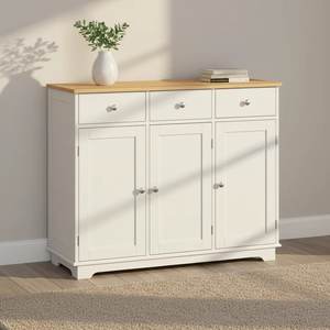 Meuble de cuisine multifonctionnel en bois, buffet de salle à manger avec rangement, étagères réglables, 3 tiroirs, 3 portes - Product Image 1