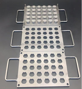 Формы для прессования косметики из железа, инструмент для прессования теней для век, форма для прессования пудры для теней для век своими руками с 30 ячейками - Product Image 2