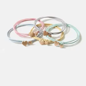 High elasticity and minimalist love alloy sweet forest style hair ties