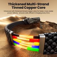 Cable de Carga Súper Rápida Toocki de 240W con Soporte Plegable de 90 Grados °   Cable de juego para codo con carcasa de aleación de zinc para oficina en casa