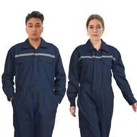 Équipement de protection personnelle Combinaison de travail de sécurité Uniforme de garde de sécurité Denim Pétrole et gaz Ensemble EPI Combinaison de travail haute visibilité