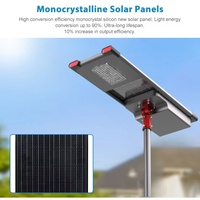 Lampe solaire de rue puissante et lumineuse IP65 avec batterie au lithium intégrée, extérieur, 50W 100W 200W 300W 400W