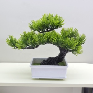 Simulación bienvenida Pino árbol Mesa decoración plástico flor Oficina escritorio en maceta pequeño árbol adornos transfronterizo al por mayor - Product Image 5