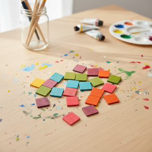 Tranches de bois de <span class=keywords><strong>bouleau</strong></span> polies écologiques en gros, couleur naturelle, images de logo personnalisées, forme carrée disponible, pour artisanat DIY et <span class=keywords><strong>d</strong></span>écoration intérieure - Product Image 1