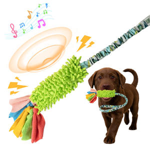 Giocattolo Interattivo Ecologico e Durevole per Cani con <span class=keywords><strong>Squeaker</strong></span> BB, in Poliestere e Ciniglia, per Pulizia dei Denti e Masticazione - Product Image 1