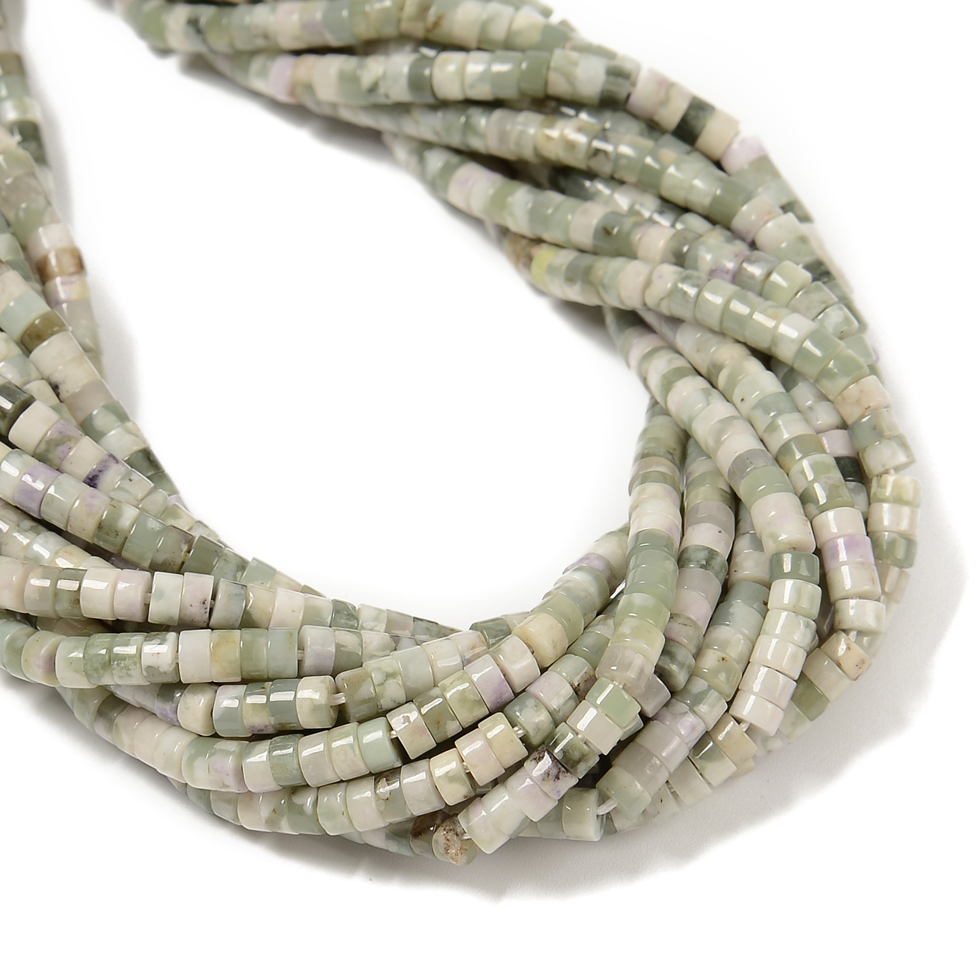 Green Jade Heishi Disc
