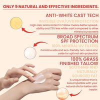 Crème solaire minérale teintée personnalisée à étiquette privée SPF 50 |   Teinte Moyenne à Bronzante