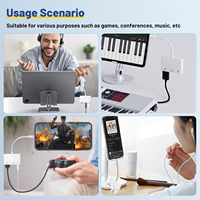 Cable OTG Multifuncional de Carga Rápida 3 en 1, USB C a Conector de Auriculares de 3.5 mm, Adaptador Tipo C con Cargador