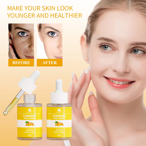 Toptan doğal C vitamini aydınlatma anti-kırışıklık akne kaldırma koyu nokta Glow nemlendirici beyazlatma yüz zerdeçal Serum - Product Image 3
