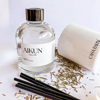 Diffuseur de parfum d'ambiance personnalisé AIKUN avec bâtonnets, flacon en verre pour aromathérapie, emballage cadeau pour la décoration intérieure