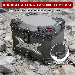 WENDUN Fabrication directe, boîte à bagages pour <span class=keywords><strong>moto</strong></span> de 45L, boîte latérale en aluminium gaufré coloré, excellent matériau en alliage pour l'utilisation de bagages - Product Image 2