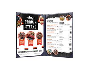 Carnet de menu de café en gros A5, couverture de menu en cuir, style carnet de menu pour restaurants et bars - Product Image 1