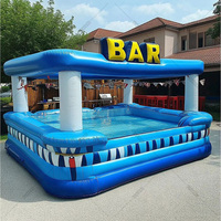 Bar flottant gonflable en PVC pour fêtes - Tente personnalisable avec impression de logo gratuite - Bar de piscine