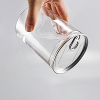307 #   Bocaux en plastique PET transparent de qualité alimentaire jetables de 8 oz pour l'emballage de la mayonnaise, ouverture facile avec bouchons à vis