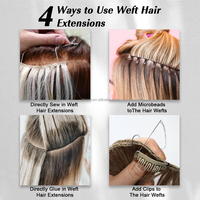 Aiguilles à tisser courbées en C ARLANY avec logo personnalisé pour extensions de cheveux, aiguilles à coudre pour perruques et postiches