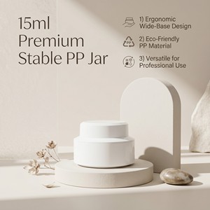 Pot vide de 15 ml pour gel cosmétique, pot de vernis gel UV avec base lestée pour emballage contemporain de maquillage et nail art en marque blanche - Product Image 1
