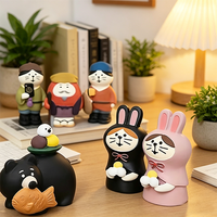 Figurines en résine de chats féériques mignons et apaisants, dessinés à la main. Style Amour et Musique. Cadeaux festifs quotidiens. Figurines de voitures.
