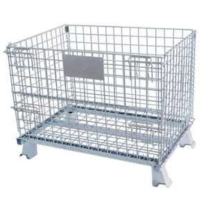 Heavy Duty Galvanized Steel Welded Mesh Plain Weave Container Lockable Warehouse <span class=keywords><strong>Pallet</strong></span> Cutting for Cargo Storage Equipment - Product Image 4