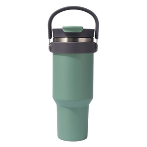 40oz Cốc cách nhiệt chai nước chân không với xử lý rơm nắp thép không gỉ du lịch cốc cà phê với 2 cách uống nắp - Product Image 6