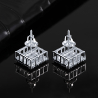 Boucles d'oreilles clous carrées classiques en zircon, tendance, vente en gros, délicates et minimalistes, pour femmes, cadeau d'anniversaire pour dames et jeunes filles