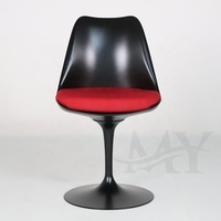 Chaise de salle à manger moderne, fauteuil tulipe en fibre de verre, fauteuil de loisirs de bureau, rouge/gris, plastique ABS, chaises tulipe