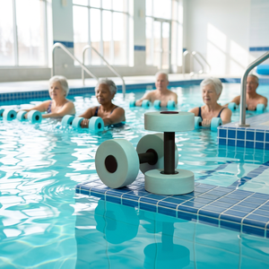 Haltères flottants en mousse pour piscine, équipement d'exercice aquatique, matériel de fitness pour la natation, utilisable toute l'année, 18 ans et plus - Product Image 1