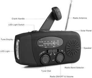 <span class=keywords><strong>Radio</strong></span> Solar Portátil de Emergencia con Manivela, Ecológica, Tipo-C de Alta Velocidad, 2000 mAh, D2M, para Preparación en Caso de Huracanes - Product Image 2