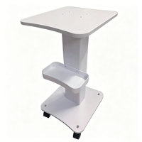 Chariot de Salon Portable Blanc pour Appareils de Beauté et Coiffure