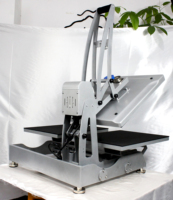 Presse à chaud semi-automatique magnétique à double plaque avec écran LCD pour T-shirts 38x38cm et signal sonore