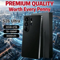 Téléphone intelligent 5G mondial de qualité supérieure 7,7 pouces S26 Ultra 22 Go + 2 To, Deca Core, 108 MP, double SIM, Android 15