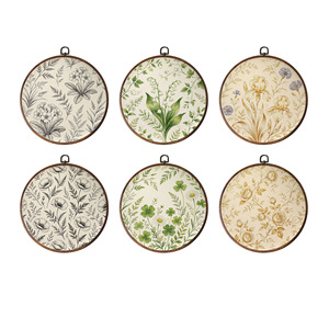 Dipinti Decorativi Vintage su Tela con Motivi Floreali e Venature del Legno per Camera da Letto e Soggiorno - Product Image 5