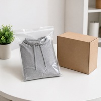 Sacs auto-adhésifs pour l'emballage de vêtements, haute transparence, fourniture professionnelle B2B, pochette refermable de qualité supérieure