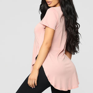 Camiseta de cuello redondo para <span class=keywords><strong>mujer</strong></span> con logotipo personalizado OEM, Camiseta holgada en blanco de gran tamaño de calidad de lujo de alta elasticidad para <span class=keywords><strong>mujer</strong></span>, camiseta de fondo <span class=keywords><strong>Cruel</strong></span> - Product Image 6