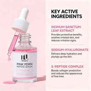 Suero Facial Coreano con Péptidos Rosados PDRN, Personalizado <span class=keywords><strong>OEM</strong></span> ODM, para una Piel Radiante, Hidratante, Reafirmante, con Niacinamida Blanqueadora - Product Image 3