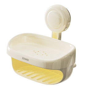 ZOWEI Wall Mounted Soap Holder Double Layer Drainage Soap Dish With Suction Cup For Bathroom - Product Image 5