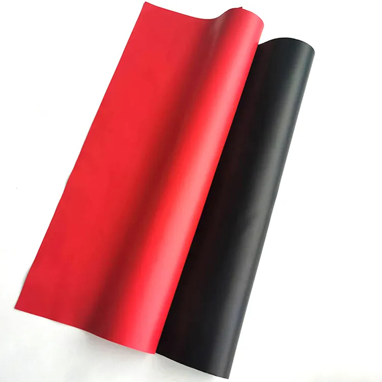 High Quality 4 way stretch leather rolls 0.3mm ultrathin slick pu fake artificial synthetic leather materials for powder puff