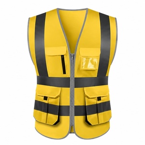 Gilet di Sicurezza ad Alta Visibilità ZUJA con Logo Personalizzabile, Resistente, per Lavori Stradali, con 5 Tasche - Product Image 1