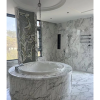 Dalles de marbre naturel poli de luxe modernes, grandes dimensions, sur mesure, pour plateaux de table, murs de fond TV, rebords de fenêtre, escaliers et intérieurs de villa