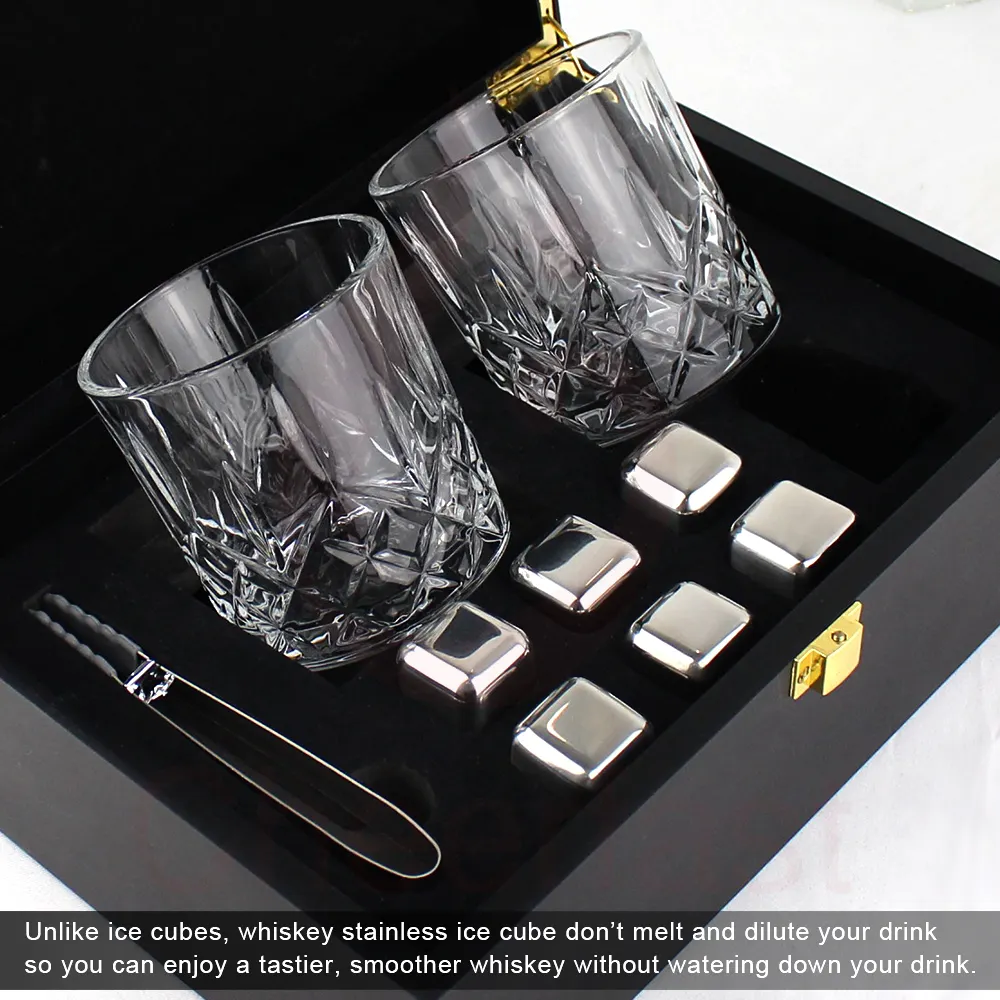 Bán Hàng Hàng Đầu Whiskey Đá Với 2 Miếng Kính Và Tùy Chỉnh Ice Cubes Gift Set Và Granite Whiskey Đá Bộ