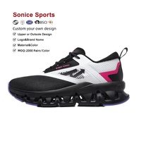 Chaussures de course de sport décontractées pour hommes, chaussures de course à semelle en caoutchouc personnalisées en usine, chaussures de course à amorti légères
