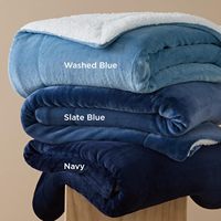 50x60'' Superweiche Günstige Maßgefertigte Großhandels-Wendbare Polyester-Plüsch-Sherpa-Flanell-Fleece-Bett-Sofa-Decke für den Winter