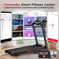 Caminadora Plegable Multifuncional con Pantalla LCD, Altavoces Integrados, Teclas de Velocidad, Programas, Sensor de Ritmo Cardíaco, Pasamanos y Llave de Seguridad Eléctrica