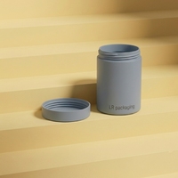 Bouteille vide personnalisée en plastique HDPE mat de 400 cc (400 ml) pour emballage de gélules de vitamines et compléments alimentaires avec bouchon à vis