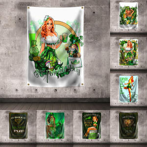 Póster Publicitario con Diseño de Chica Sexy y Bandera del Día de la Independencia Irlandesa, para Whisky, Cerveza, <span class=keywords><strong>Pub</strong></span>, Club Deportivo, Impresión Digital, con Anillas de Latón - Product Image 2